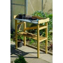 Dobar 29052 Pflanztisch Aus Imprägniertem Kiefernholz, 40 X 86 X 80 Cm -Entspannender Garten 1622608000 prod 004