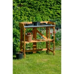 Dobar 29053 Zusammenklappbarer Pflanztisch Aus Kiefernholz, 85 X 44 X 89 Cm -Entspannender Garten 1622612000 prod 005