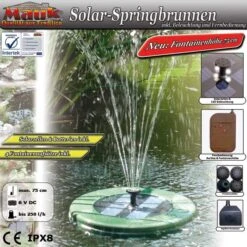 Mauk Solarspringbrunnenpumpe Rund Grün -Entspannender Garten 1782316000 prod 005