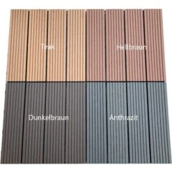 Home Deluxe WPC Bavaro Terrassenfliesen, 11 Stck., 30x30 Cm, 1m², Teak 5 Home Deluxe WPC Bavaro Terrassenfliesen, 11 Stck., 30x30 Cm, 1m², Teak -Entspannender Garten 1782385002 prod 004