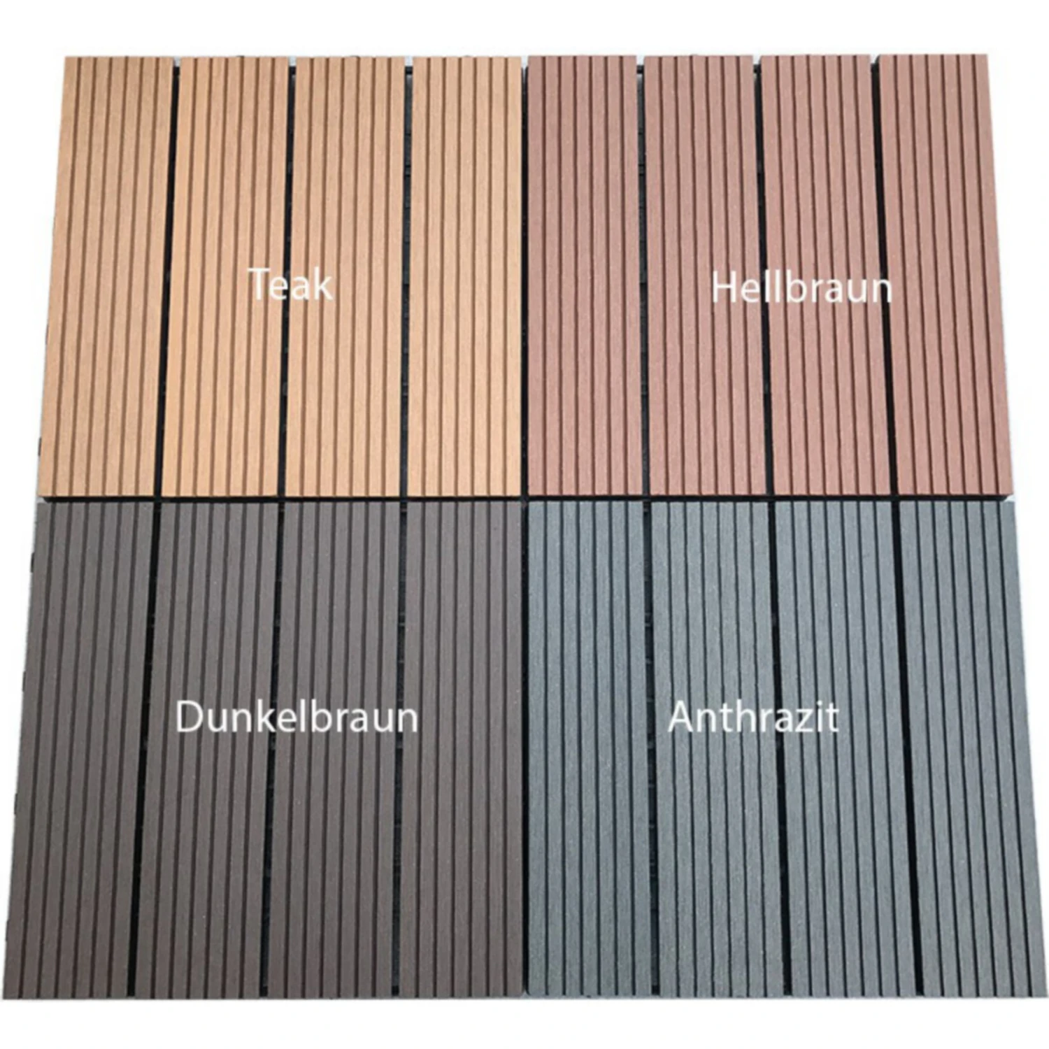 Home Deluxe WPC Bavaro Terrassenfliesen, 11 Stck., 30x30 Cm, 1m², Teak 3 Home Deluxe WPC Bavaro Terrassenfliesen, 11 Stck., 30x30 Cm, 1m², Teak – Bild 3