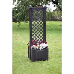 KHW Pflanzkasten Mit Zentralspalier 43 Cm, Anthrazit