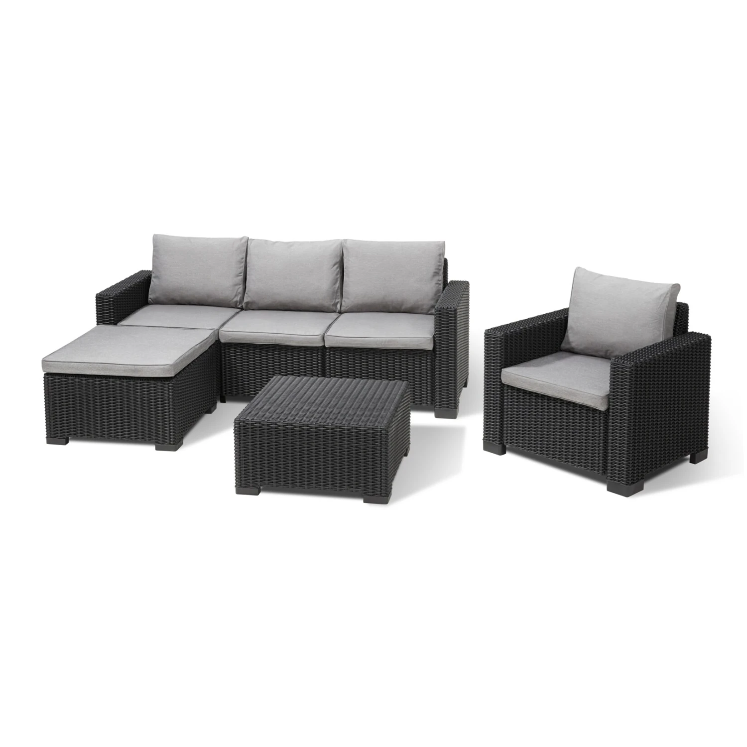 Allibert Lounge Set MOOREA Anthrazit, 4-teilig 1 Allibert Lounge Set MOOREA Anthrazit, 4-teilig
