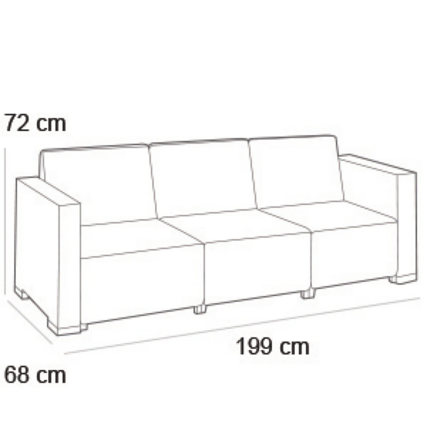 Allibert Lounge Set MOOREA Anthrazit, 4-teilig 2 Allibert Lounge Set MOOREA Anthrazit, 4-teilig – Bild 2