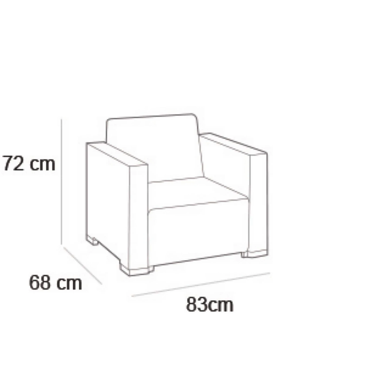 Allibert Lounge Set MOOREA Anthrazit, 4-teilig 3 Allibert Lounge Set MOOREA Anthrazit, 4-teilig – Bild 3