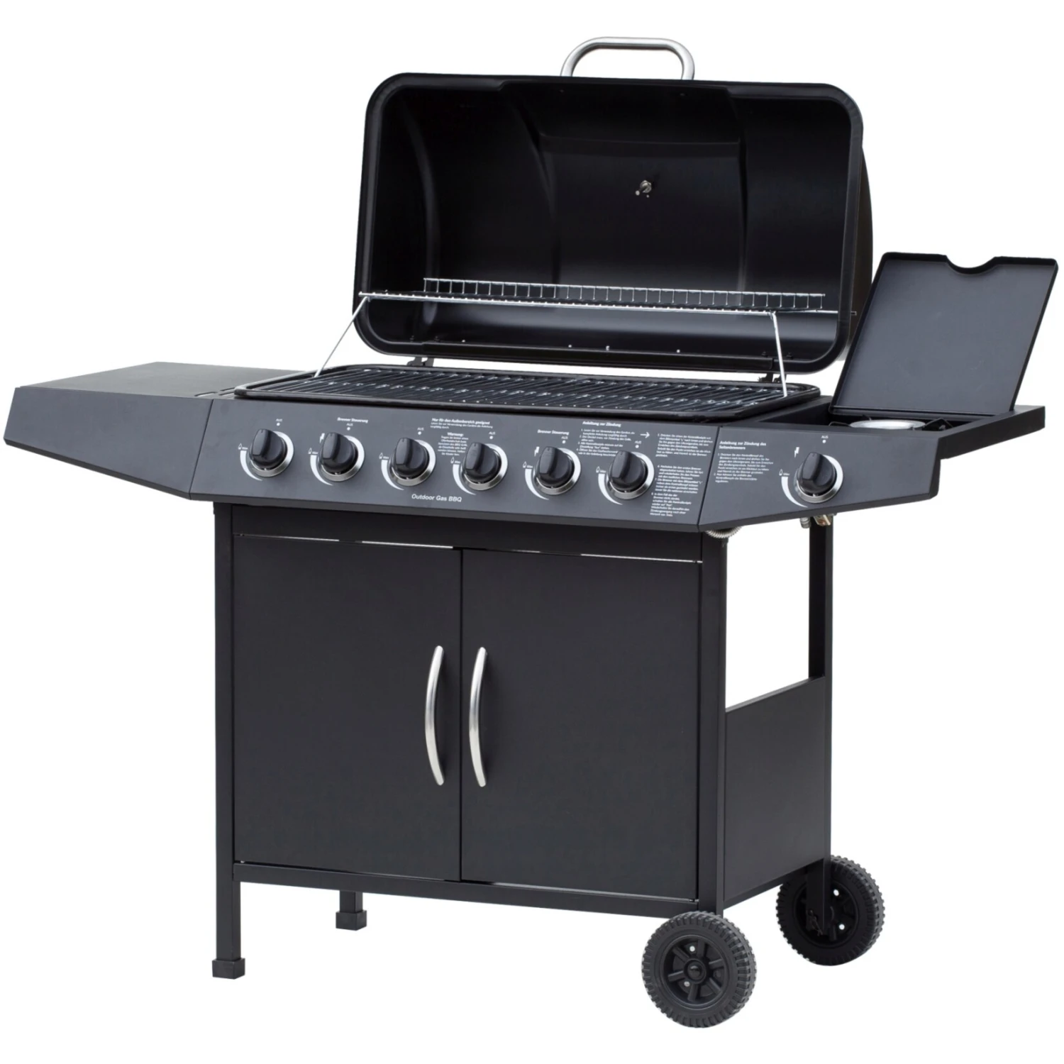 El Fuego Dayton 6+1 Gasgrill, Schwarz 4 El Fuego Dayton 6+1 Gasgrill, Schwarz – Bild 4