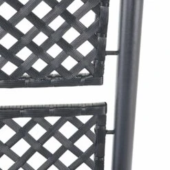 Poly-Rattan Rankgitter MCW-D76, Pflanzkasten Rankhilfe, 142x43x43cm ~ Anthrazit -Entspannender Garten 2103727001 prod 005