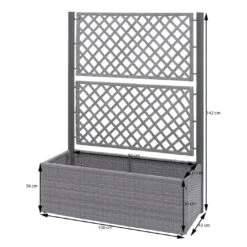 Poly-Rattan Rankgitter MCW-D76, Pflanzkasten Rankhilfe, 142x100x43cm ~ Braun 11 Poly-Rattan Rankgitter MCW-D76, Pflanzkasten Rankhilfe, 142x100x43cm ~ Braun -Entspannender Garten 2103728000 prod 006