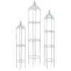 3er Set Rankhilfe MCW-H90, Rankgitter Rosensäule Staudenstütze, Metall Höhe 162/140/114cm Rund Antik-grün