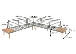 Garten-Garnitur MCW-E97, Garnitur Sitzgruppe Lounge-Set Sofa, Akazie Holz FSC-zertifiziert, Grau -Entspannender Garten 2165669000 prod 006