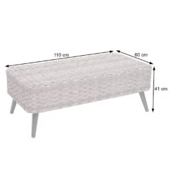 Poly-Rattan Gartengarnitur MCW-G53, Lounge-Set Sofa Sitzgruppe, Spun Poly ~ Grau, Polster Dunkelgrau -Entspannender Garten 2170133000 prod 004