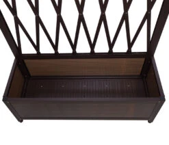 Rankgitter MCW-G21, Scherengitter Rankhilfe Blumenkasten Pflanzkübel, Alu+Stahl 152x90x35cm Braun -Entspannender Garten 2181717000 prod 005