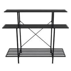 Pflanzenregal MCW-G32, Blumentreppe Blumenständer Pflanzentreppe, 3 Ablagen Stahl Schwarz 100x120x44cm 8 Pflanzenregal MCW-G32, Blumentreppe Blumenständer Pflanzentreppe, 3 Ablagen Stahl Schwarz 100x120x44cm -Entspannender Garten 2192906000 prod 003