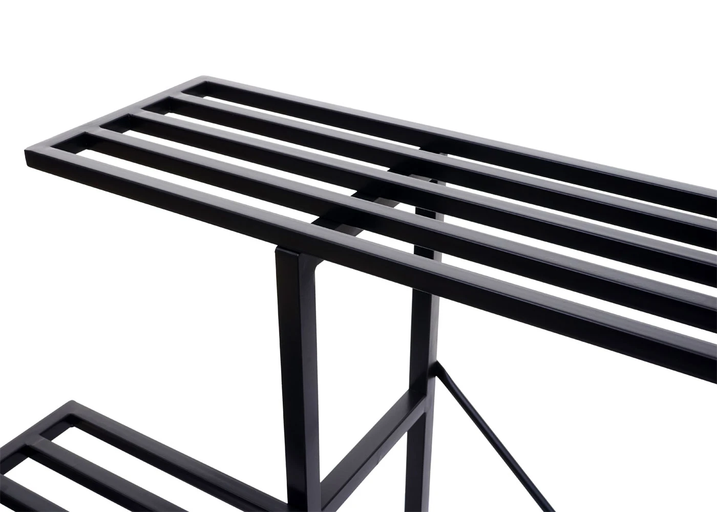 Pflanzenregal MCW-G32, Blumentreppe Blumenständer Pflanzentreppe, 3 Ablagen Stahl Schwarz 100x120x44cm 5 Pflanzenregal MCW-G32, Blumentreppe Blumenständer Pflanzentreppe, 3 Ablagen Stahl Schwarz 100x120x44cm – Bild 5