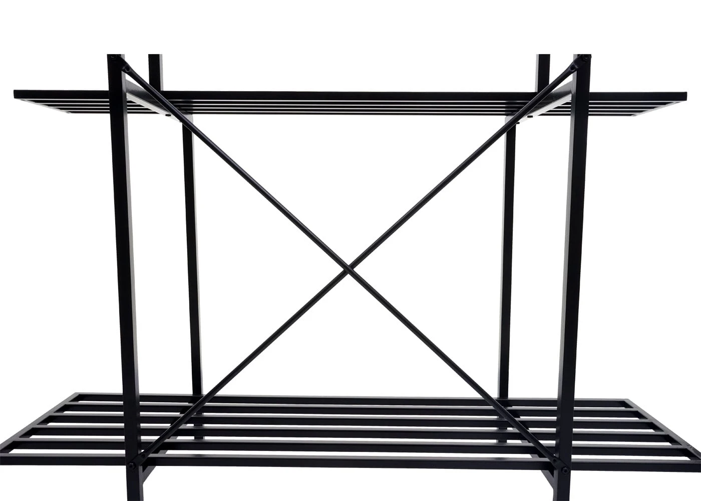 Pflanzenregal MCW-G32, Blumentreppe Blumenständer Pflanzentreppe, 3 Ablagen Stahl Schwarz 100x120x44cm 6 Pflanzenregal MCW-G32, Blumentreppe Blumenständer Pflanzentreppe, 3 Ablagen Stahl Schwarz 100x120x44cm – Bild 6