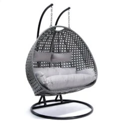 Home Deluxe Polyrattan Hängesessel «Twin» Inkl. Regenabdeckung | Versch. Farben -Entspannender Garten 2227284000 prod 003