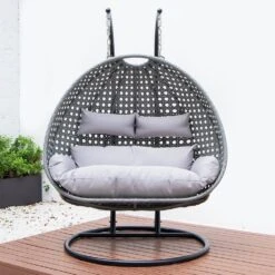 Home Deluxe Polyrattan Hängesessel «Twin» Inkl. Regenabdeckung | Versch. Farben -Entspannender Garten 2227284000 prod 004