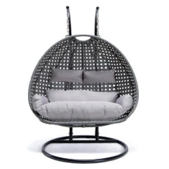 Home Deluxe Polyrattan Hängesessel «Twin» Inkl. Regenabdeckung | Versch. Farben -Entspannender Garten 2227284000 prod 005