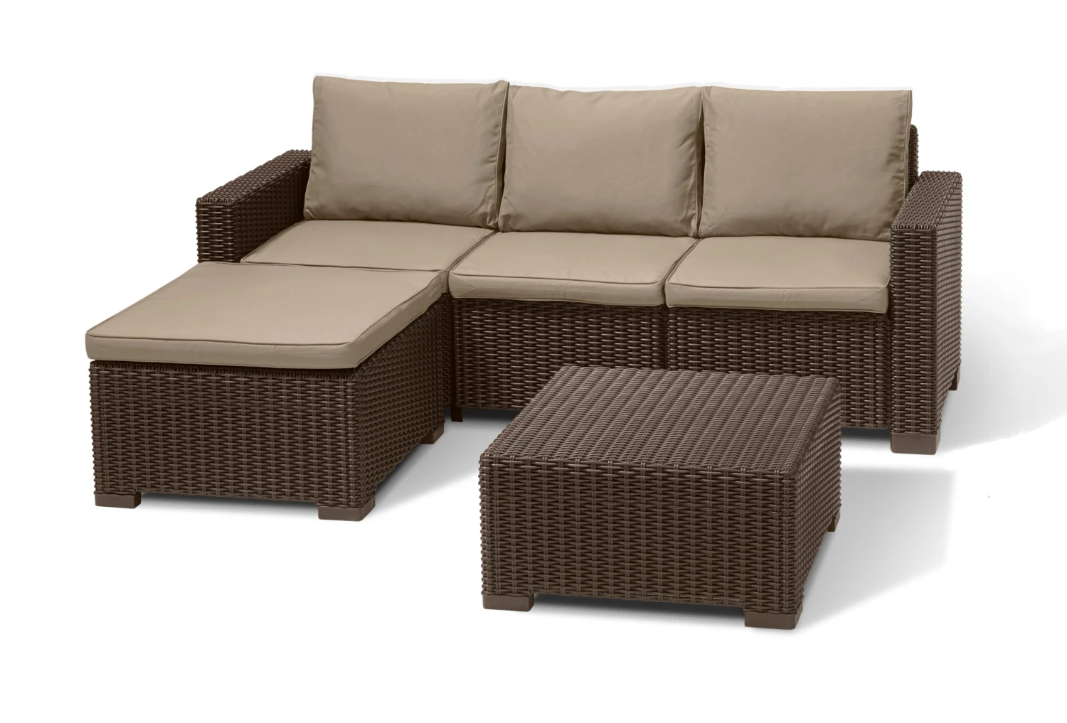 Allibert Moorea/California Lounge Set 3-teilig Braun 1 Allibert Moorea/California Lounge Set 3-teilig Braun