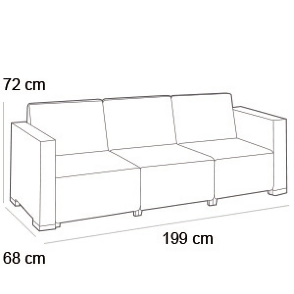 Allibert Moorea/California Lounge Set 3-teilig Braun 5 Allibert Moorea/California Lounge Set 3-teilig Braun – Bild 5
