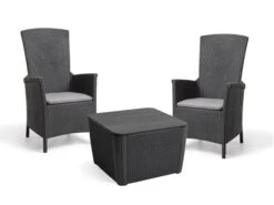 Allibert Vermont Balkonset Anth. (2x Sessel + 1x Luzon Plus)