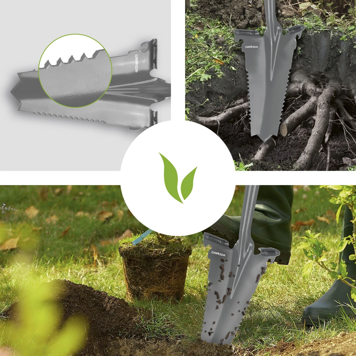 GARVIDA Spaten- & Wurzelsäge 114cm Abnehmb. Griff 2 GARVIDA Spaten- & Wurzelsäge 114cm Abnehmb. Griff – Bild 2