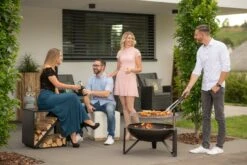 Westmann Feuerstelle Inkl. Grillrost Schwarz