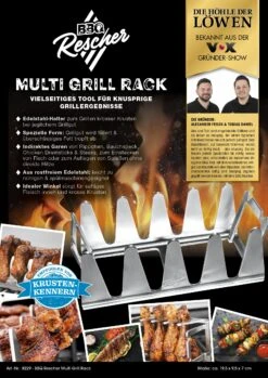 BBQ Rescher Multi-Grillständer 19,5x9,5x7cm Edelstahl -Entspannender Garten 2309721000 prod 006