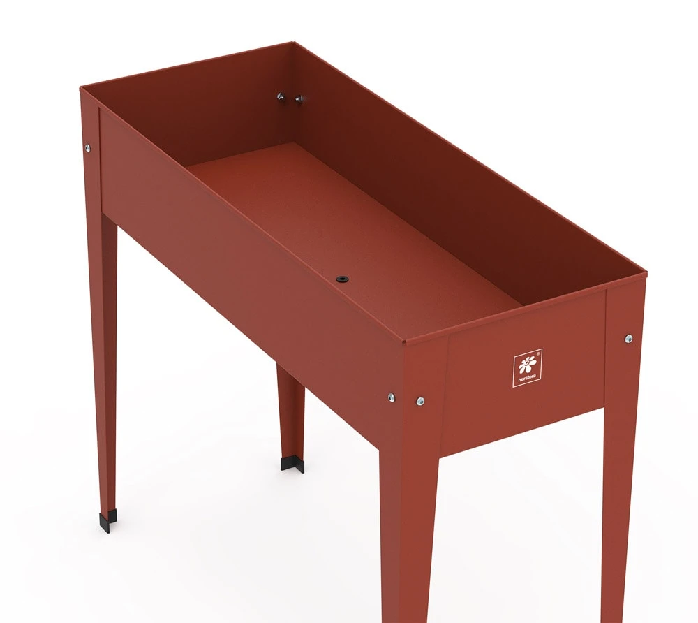 Herstera Garden Stahl Hochbeet Urban Rot 100x40x84 Cm 2 Herstera Garden Stahl Hochbeet Urban Rot 100x40x84 Cm – Bild 2