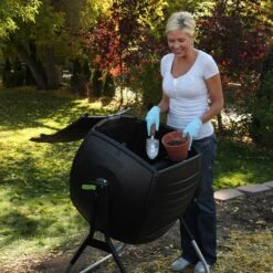 Lifetime Kunststoff Trommelkomposter Premium Schwarz 189 Liter 9 Lifetime Kunststoff Trommelkomposter Premium Schwarz 189 Liter -Entspannender Garten 2475010000 prod 005