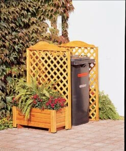 Promadino Mülltonnenspaliersystem "Rex" + Pflanzkasten