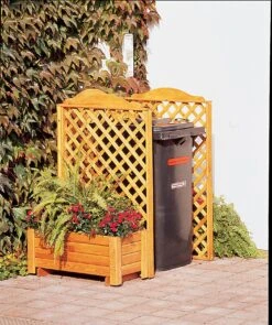 Promadino Mülltonnenspaliersystem "Rex"2er Box + Pflanzk.