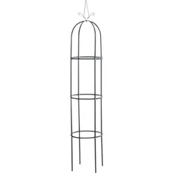 CLP Rankhilfe ROMANTIKA Aus Metall | Witterungsbeständige Freistehende Ranksäule | Durchmesser: 38 Cm | Höhe: 190 Cm