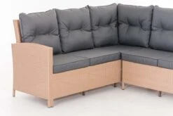 CLP Polyrattan-Gartensofa BERMEO Inklusive Polsterauflagen I Sitzgruppe Flachrattan Mit 6 Sitzplätzen I Ecksofa Mit Stabilem Untergestell Aus Al -Entspannender Garten 8600246500 112147739 prod 005