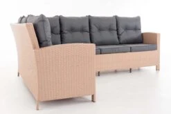 CLP Polyrattan-Gartensofa BERMEO Inklusive Polsterauflagen I Sitzgruppe Flachrattan Mit 6 Sitzplätzen I Ecksofa Mit Stabilem Untergestell Aus Al -Entspannender Garten 8600246500 112147739 prod 007