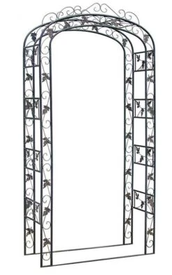 CLP Rosenbogen Metall, 120 Cm Breit, Verziert, Eisen Pulver-beschichtet, Handgefertigt, Höhe 240 Cm, Tiefe 45 Cm