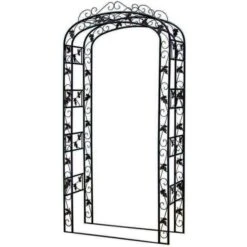 CLP Rosenbogen Metall, 120 Cm Breit, Verziert, Eisen Pulver-beschichtet, Handgefertigt, Höhe 240 Cm, Tiefe 45 Cm -Entspannender Garten 8600246500 1315901 prod 003