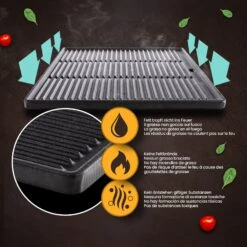 CLP Gusseisen-Grillplatte I Für Gasgrill, Kohlegrill & Elektrogrill -Entspannender Garten 8600246500 161579645 prod 005