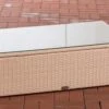 CLP Polyrattan Loungetisch Tibera I Gartentisch Mit Glasplatte I Beistelltisch Aus Flachrattan 60x100x32 Cm