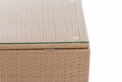 CLP Polyrattan Loungetisch Tibera I Gartentisch Mit Glasplatte I Beistelltisch Aus Flachrattan 60x100x32 Cm -Entspannender Garten 8600246500 212114139 prod 003