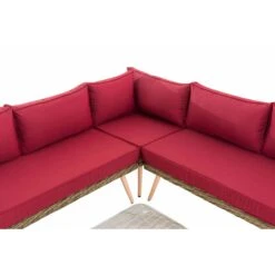 CLP Polyrattan Eck-Loungeset SKARA I Natura I Gartenlounge Rundrattan I Eckgarnitur & Glastisch I 5mm Rattandicke I 5 Sitzplätze 10 CLP Polyrattan Eck-Loungeset SKARA I Natura I Gartenlounge Rundrattan I Eckgarnitur & Glastisch I 5mm Rattandicke I 5 Sitzplätze -Entspannender Garten 8600246500 304324 prod 005