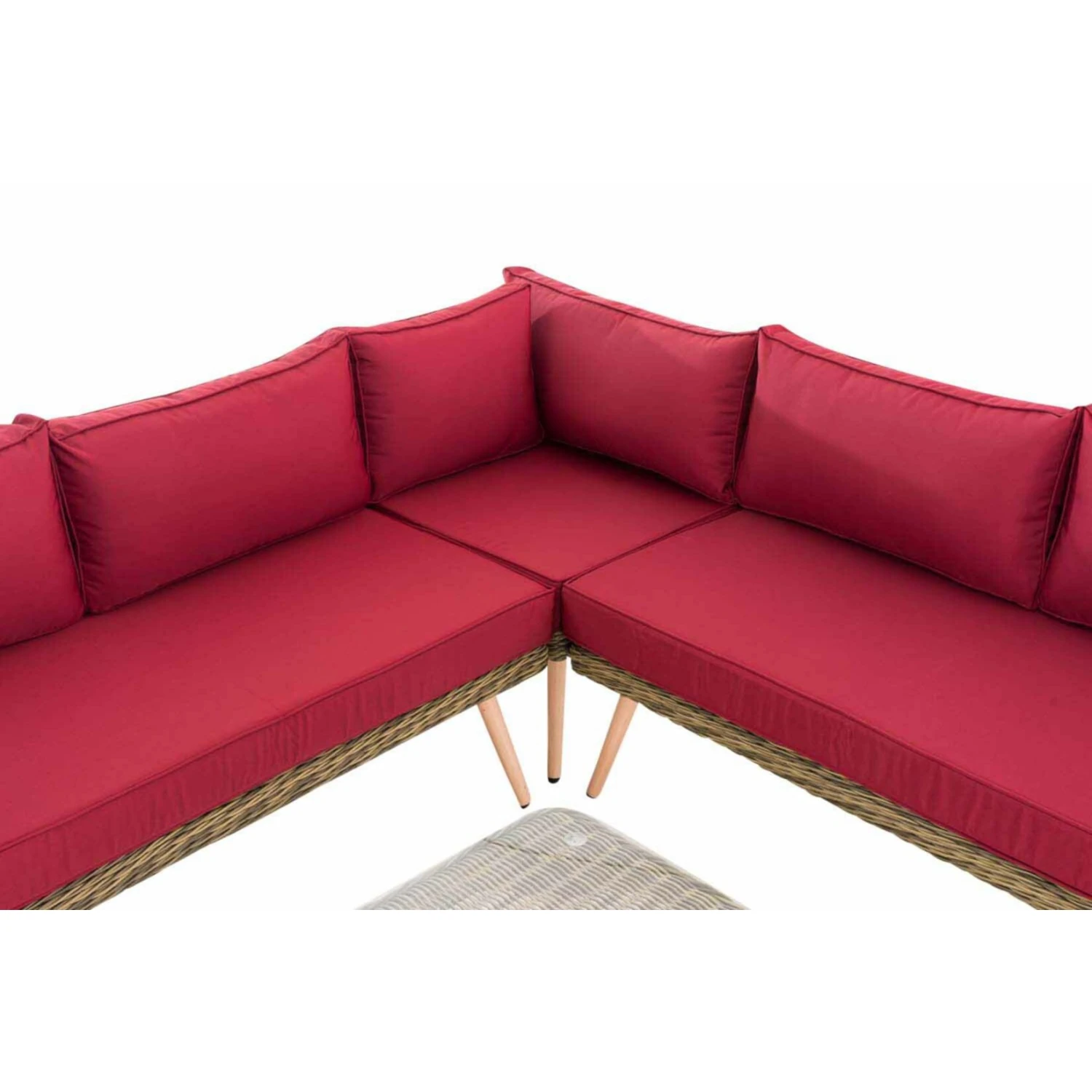 CLP Polyrattan Eck-Loungeset SKARA I Natura I Gartenlounge Rundrattan I Eckgarnitur & Glastisch I 5mm Rattandicke I 5 Sitzplätze 5 CLP Polyrattan Eck-Loungeset SKARA I Natura I Gartenlounge Rundrattan I Eckgarnitur & Glastisch I 5mm Rattandicke I 5 Sitzplätze – Bild 5