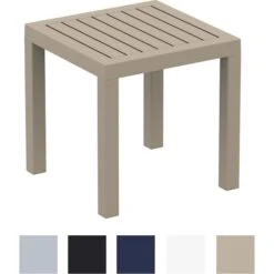 CLP Beistelltisch Ocean I Wetterfester Gartentisch Aus UV-beständigem Kunststoff I Witterungsbeständiger Tisch -Entspannender Garten 8600246500 305061 prod 003
