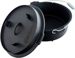 CLP Dutch Oven I Gusseisen-Topf Mit Ständer & Deckelheber Für Kochen, Grillen, Camping 8 CLP Dutch Oven I Gusseisen-Topf Mit Ständer & Deckelheber Für Kochen, Grillen, Camping -Entspannender Garten 8600246500 317367 prod 003