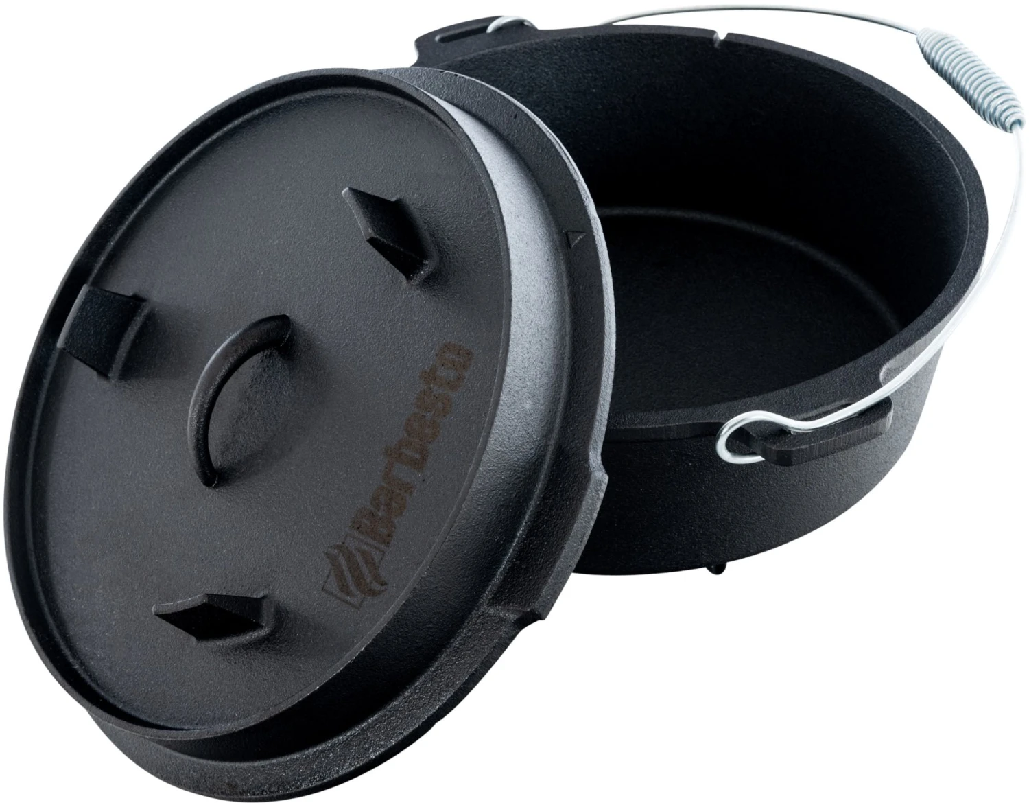 CLP Dutch Oven I Gusseisen-Topf Mit Ständer & Deckelheber Für Kochen, Grillen, Camping 3 CLP Dutch Oven I Gusseisen-Topf Mit Ständer & Deckelheber Für Kochen, Grillen, Camping – Bild 3