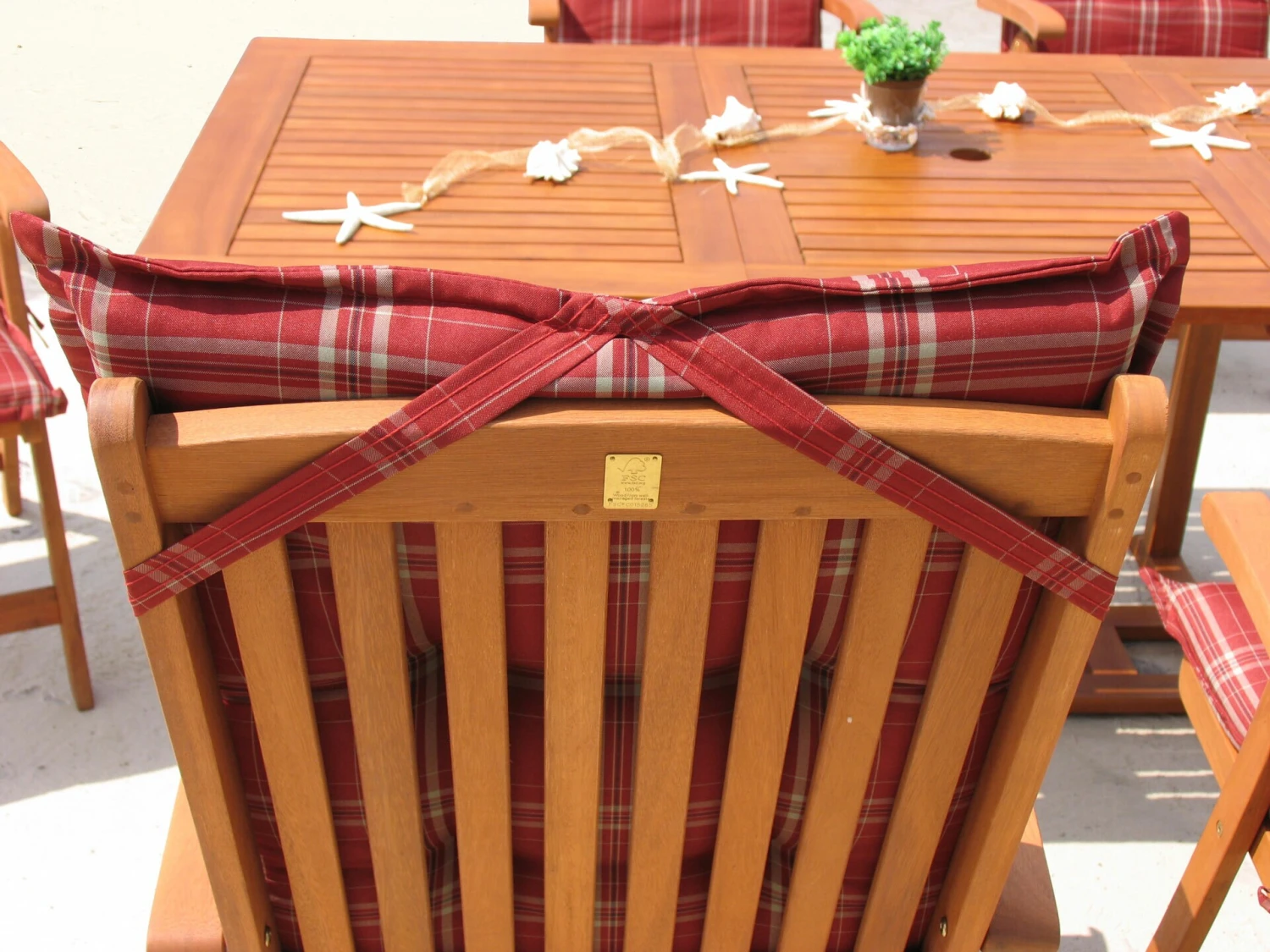 Grasekamp 2 Stück Auflagen Kissen Rubin Zu Klapp-Sessel Stuhl Gartensessel 2 Grasekamp 2 Stück Auflagen Kissen Rubin Zu Klapp-Sessel Stuhl Gartensessel – Bild 2