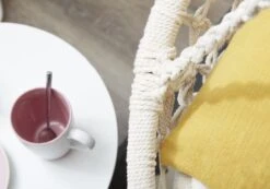 Grasekamp Hängesessel Zum Aufhängen Mit Rundem Sitzkissen Beige Belastbarkeit Max. 100 Kg Schwebesessel -Entspannender Garten 8600280600 48254 prod 003