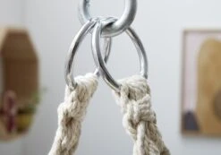 Grasekamp Hängesessel Zum Aufhängen Mit Rundem Sitzkissen Beige Belastbarkeit Max. 100 Kg Schwebesessel -Entspannender Garten 8600280600 48254 prod 004