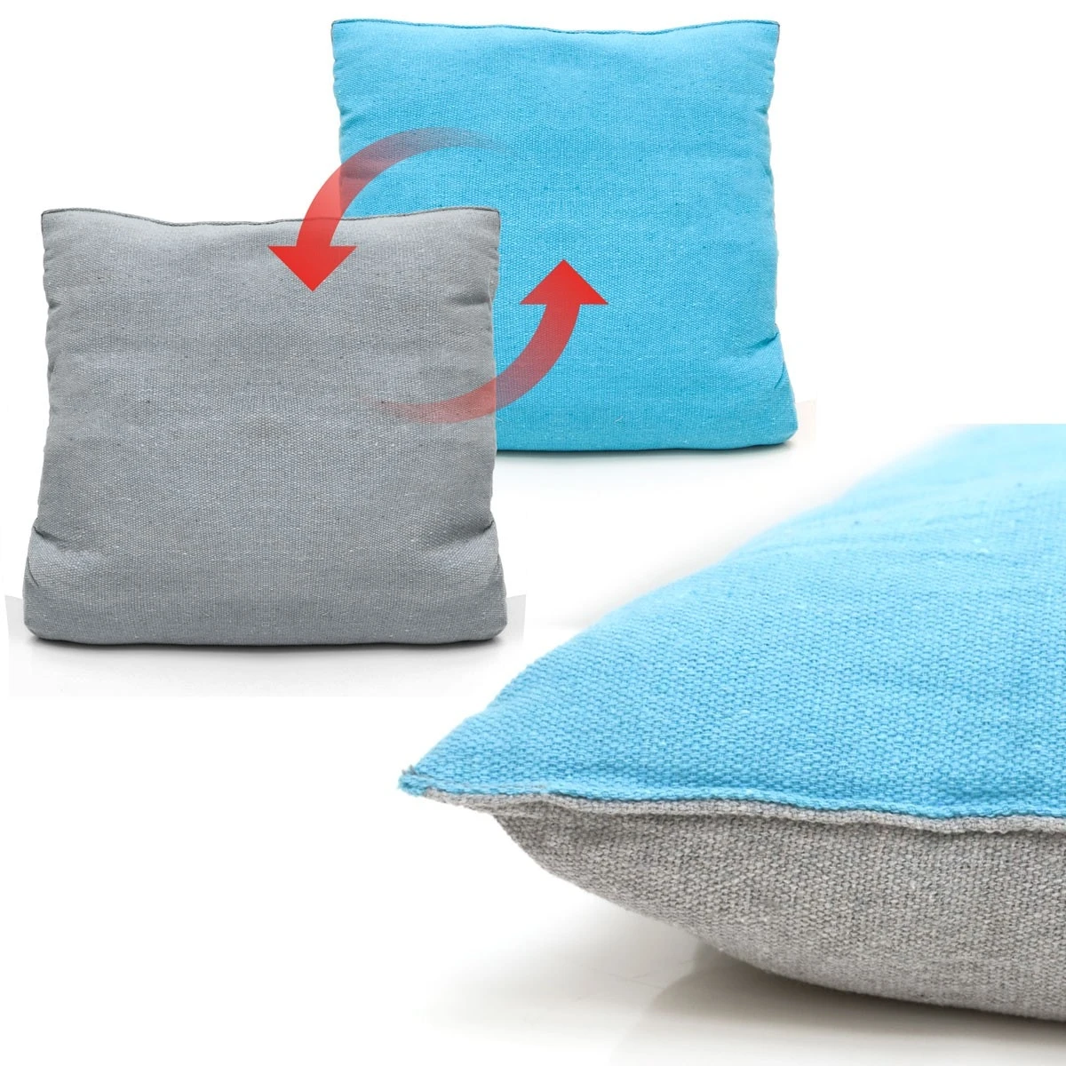 Balkon Hängesessel Mit 2 Kissen Zum Wenden - Outdoor Hängeschaukel Für Garten 4 Balkon Hängesessel Mit 2 Kissen Zum Wenden - Outdoor Hängeschaukel Für Garten – Bild 4