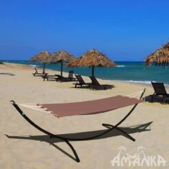 Outdoor Stabhängematte 190x80cm Garten Hängematte Mit Stange Bis 100kg Braun 11 Outdoor Stabhängematte 190x80cm Garten Hängematte Mit Stange Bis 100kg Braun -Entspannender Garten 8600295800 11814 prod 006